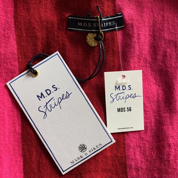 MDS STRIPES KNIT CLAIRE TIE TANK KNIT TIERED SKIRT MARK D SIKES SIZE 1 #56 DRESS - Picture 3 of 10